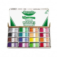 Crayola - Markers & Paintsticks Type: Marker Color: Black; Blue; Brown; Dolphin Gray; Flamingo Pink; Green; Iguana Green; Orange; Raspberry; Red; Royal Purple; Sandy Tan; Tiger Orange; Turquoise; Violet; Yellow - Caliber Tooling