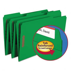 SMEAD - File Folders, Expansion Folders & Hanging Files Folder/File Type: File Folders with Top Tab Fastener Color: Green - Caliber Tooling