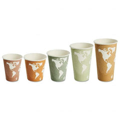 ECO PRODUCTS - World Art Renewable/Compostable Hot Cups, 8 oz, Plum, 50/Pack - Caliber Tooling