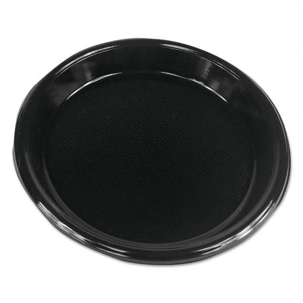 Boardwalk - Hi-Impact Plastic Dinnerware, Plate, 10" Diam, Black, 500/Carton - Caliber Tooling