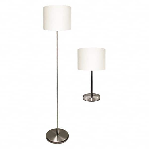 LEDU - Task Lights Fixture Type: Floor Lamp Color: Silver/White - Caliber Tooling