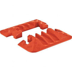 Checkers - 1 2-Piece 3 8' OAL 2-1/4 Max Cable Diam Yellow & Orange On Floor Cable Cover - Caliber Tooling