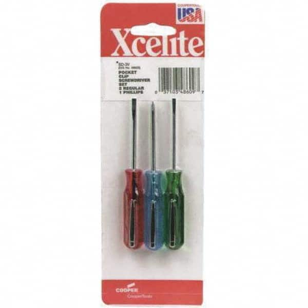 Xcelite - Screwdriver Sets Screwdriver Types Included: Slotted; Phillips Number of Pieces: 3 - Caliber Tooling