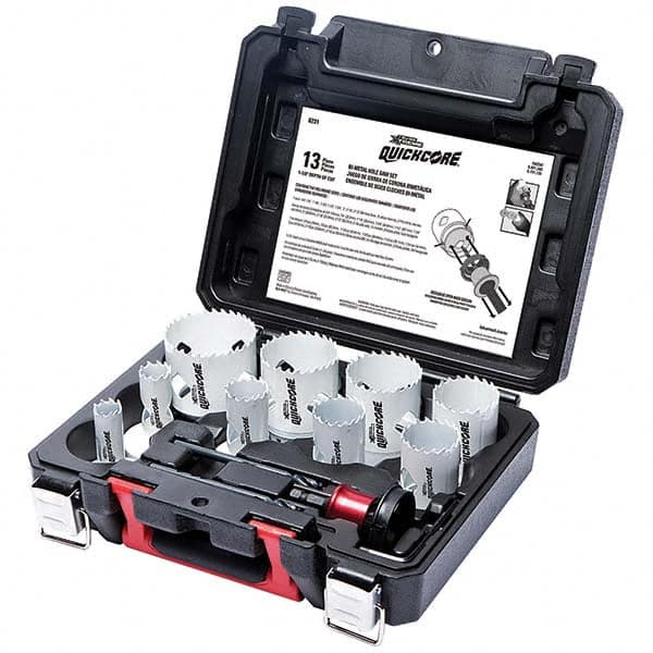 Disston - Hole Saw Kits Minimum Saw Diameter (Inch): 3/4 Maximum Saw Diameter (Inch): 2-1/2 - Caliber Tooling