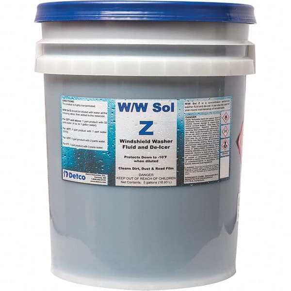 Detco - Automotive Cleaners & Degreaser Type: Windshield Washer Fluid Container Size: 5 Gal. - Caliber Tooling