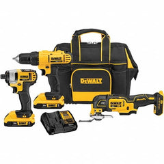 DeWALT - Cordless Tool Combination Kits Voltage: 20 Tools: 1/2" Drill/Driver; 1/4" Impact Driver; Oscillating Multi-Tool - Caliber Tooling