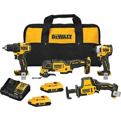 DeWALT - Cordless Tool Combination Kits Voltage: 20 Tools: 1/2" Drill/Driver; 1/4" Impact Driver; Reciprocating Saw; Oscillating Multi-Tool - Caliber Tooling