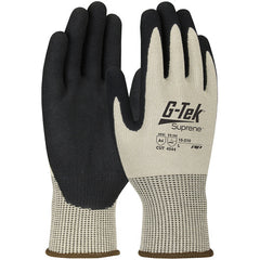 ‎15-210/XXL Coated Gloves w/Polykor - G-Tek Suprene - Tan 13G Nano Shell - Nitrile MicroSurface Grip - A4 - Exact Industrial Supply