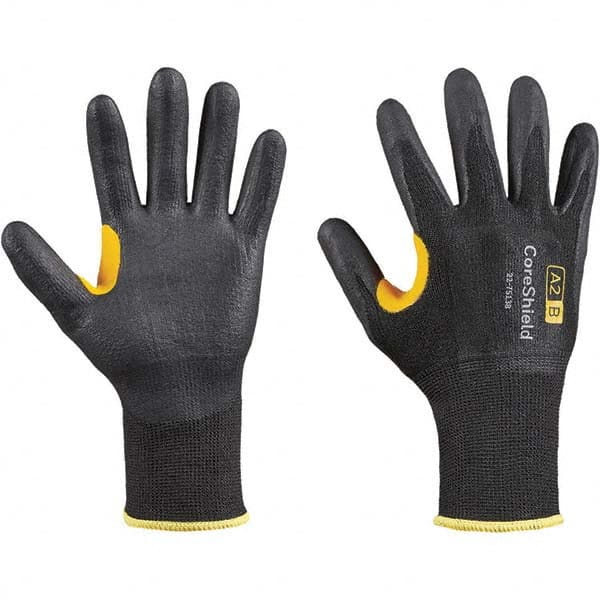 Honeywell - Size M (8), ANSI Cut Lvl A2, Puncture Lvl 1, Abrasion Lvl 6, Nitrile Coated Cut Resistant Gloves - Caliber Tooling