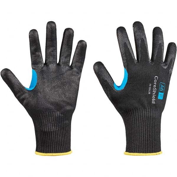 Honeywell - Size M (8), ANSI Cut Lvl A6, Puncture Lvl 1, Abrasion Lvl 6, Nitrile Coated Cut Resistant Gloves - Caliber Tooling