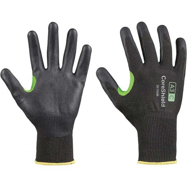 Honeywell - Size L (9), ANSI Cut Lvl A3, Puncture Lvl 1, Abrasion Lvl 6, Nitrile Coated Cut Resistant Gloves - Caliber Tooling