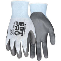 MCR Safety - Size L, ANSI Cut Lvl A2, Puncture Lvl 3, Abrasion Lvl 4, Foam Nitrile Coated Cut & Puncture Resistant Gloves - Caliber Tooling