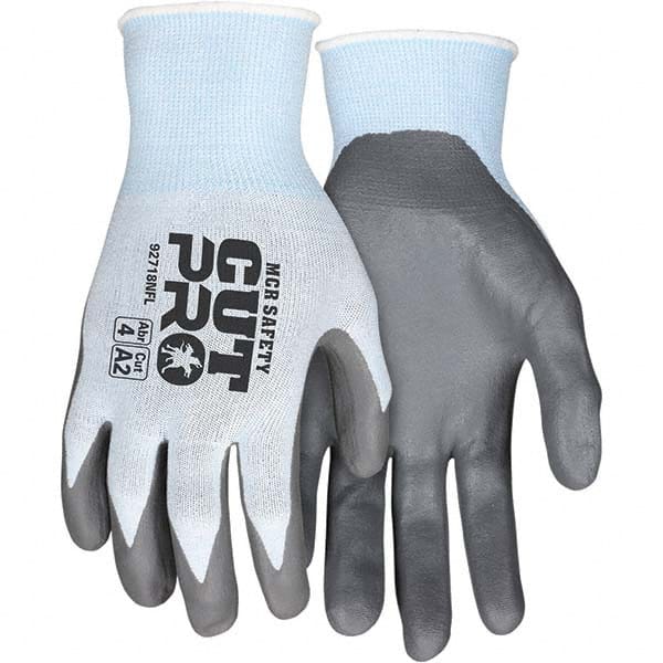 MCR Safety - Size S, ANSI Cut Lvl A2, Puncture Lvl 3, Abrasion Lvl 4, Foam Nitrile Coated Cut & Puncture Resistant Gloves - Caliber Tooling