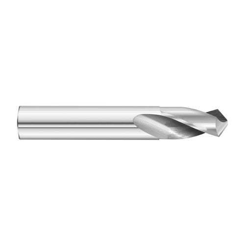 ‎#54 Dia. × 0.055″ Shank × 3/8″ Flute Length × 1-1/2″ OAL, 5xD, 118°, Uncoated, 2xD Flute, External Coolant, Round Solid Carbide Drill