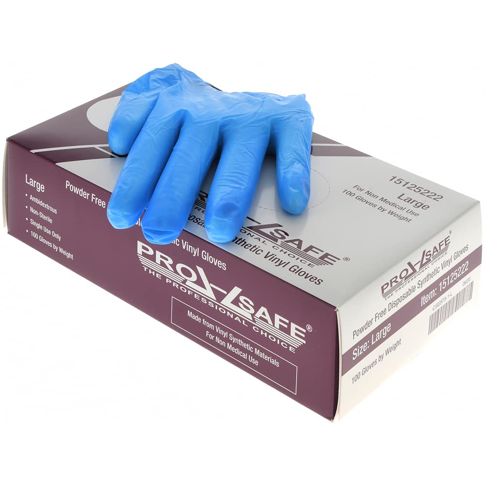 PRO-SAFE - Size L, 3 mil, Synthetic Hybrid Disposable Gloves - Caliber Tooling