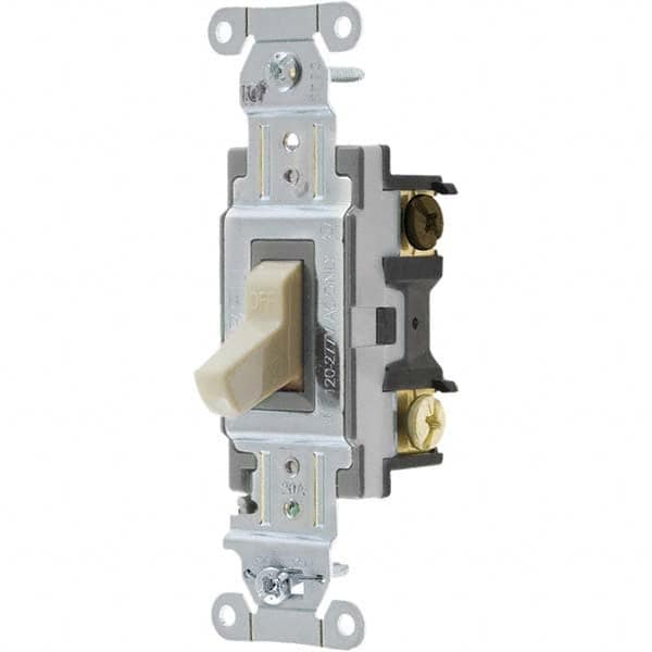 Bryant Electric - Wall & Dimmer Light Switches Switch Type: Three Way Switch Operation: Toggle - Caliber Tooling