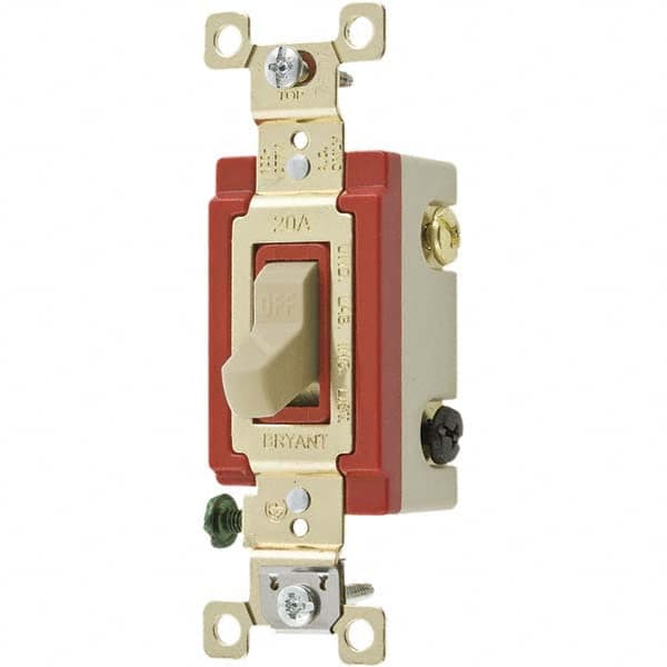 Bryant Electric - Wall & Dimmer Light Switches Switch Type: Four Way Switch Operation: Toggle - Caliber Tooling