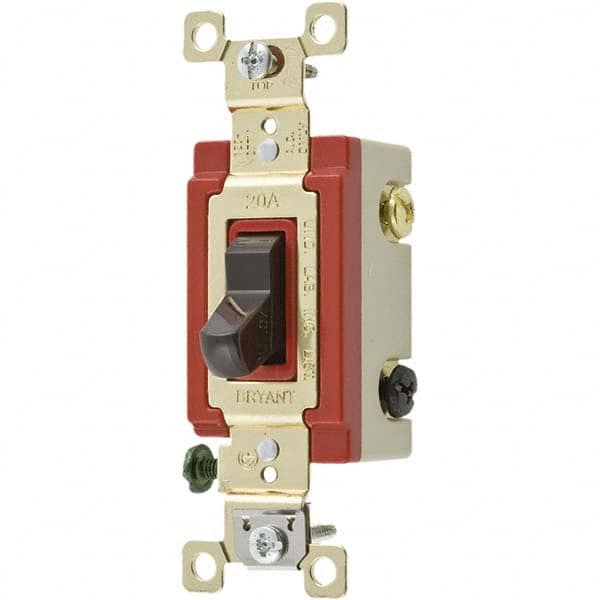 Bryant Electric - Wall & Dimmer Light Switches Switch Type: Three Way Switch Operation: Toggle - Caliber Tooling