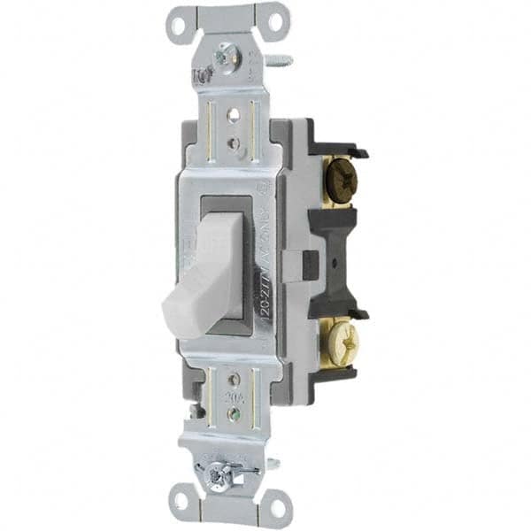 Bryant Electric - Wall & Dimmer Light Switches Switch Type: Three Way Switch Operation: Toggle - Caliber Tooling