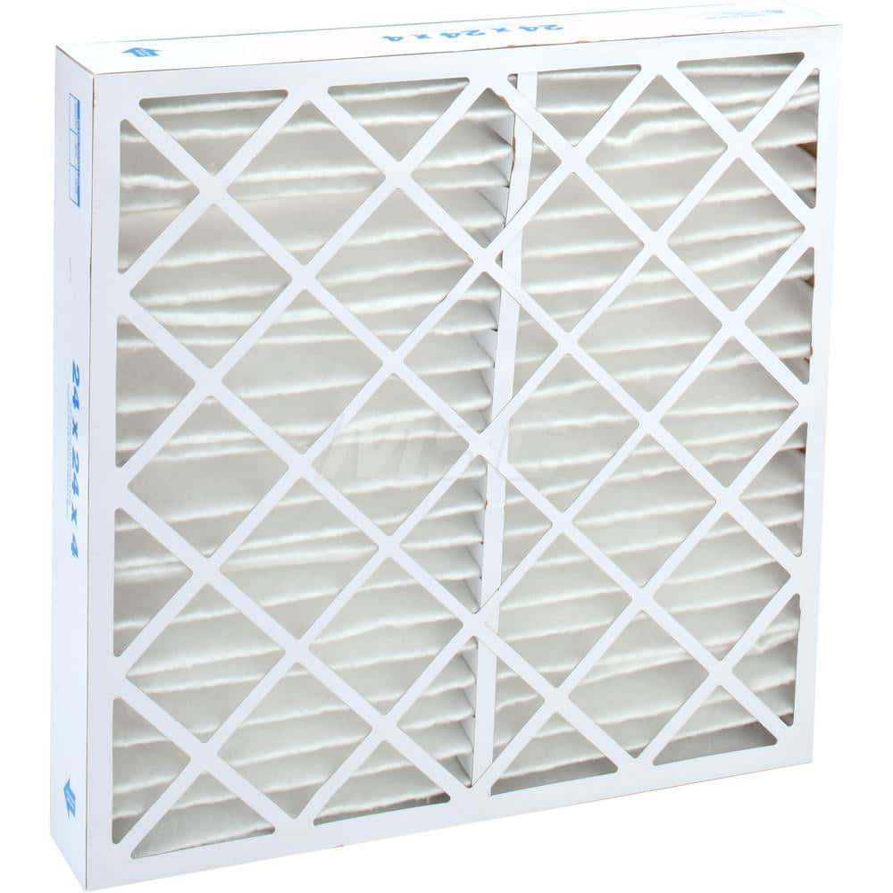 Pleated Air Filter: 24 x 24 x 4″, MERV 13, 80 to 85% Efficiency, Wire-Backed Pleated Synthetic, Beverage Board Frame, 500 Max FPM, 2,000 CFM, Use with Any Unit