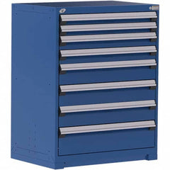 Rousseau Metal - 8 Drawer Avalanche Blue Steel Modular Storage Cabinet - Caliber Tooling