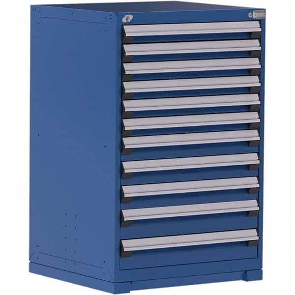 Rousseau Metal - 11 Drawer Avalanche Blue Steel Modular Storage Cabinet - Caliber Tooling