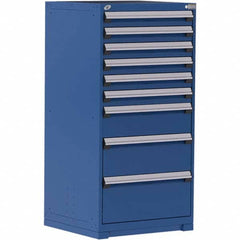 Rousseau Metal - 9 Drawer Avalanche Blue Steel Modular Storage Cabinet - Caliber Tooling