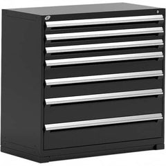 Rousseau Metal - 7 Drawer Black Steel Modular Storage Cabinet - Caliber Tooling