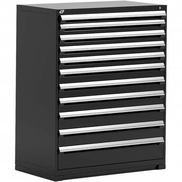 Rousseau Metal - 11 Drawer Black Steel Modular Storage Cabinet - Caliber Tooling