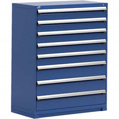 Rousseau Metal - 8 Drawer Avalanche Blue Steel Modular Storage Cabinet - Caliber Tooling