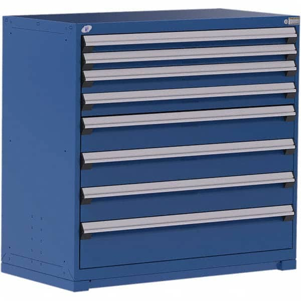 Rousseau Metal - 8 Drawer Avalanche Blue Steel Modular Storage Cabinet - Caliber Tooling