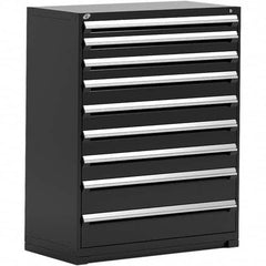 Rousseau Metal - 9 Drawer Black Steel Modular Storage Cabinet - Caliber Tooling