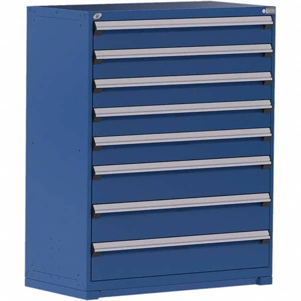 Rousseau Metal - 8 Drawer Avalanche Blue Steel Modular Storage Cabinet - Caliber Tooling