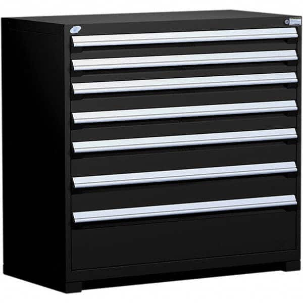 Rousseau Metal - 7 Drawer Black Steel Modular Storage Cabinet - Caliber Tooling