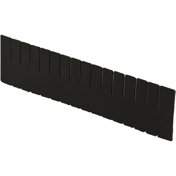 LEWISBins+ - 20-1/4" High, Black Bin Divider - Use with DC3080, Long Side Measures 7.4" Tall - Caliber Tooling