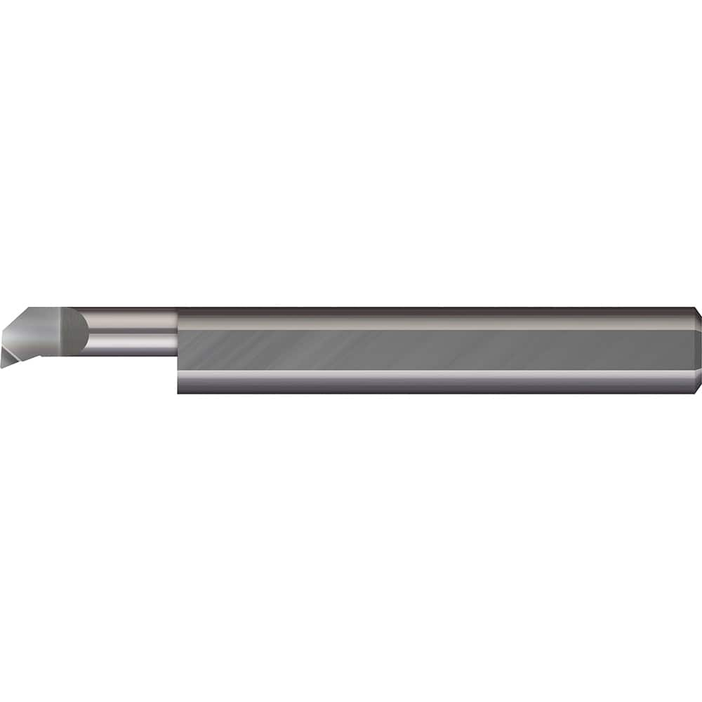 Boring Bar: 0.152″ Min Bore, 1/4″ Max Depth, Right Hand Cut, Solid Carbide 3/16″ Shank Dia, 2″ OAL, 0.002″ Corner Radius