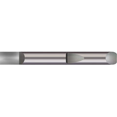 Micro 100 - Tool Bit Blanks; Material: Solid Carbide ; End Shape: Half Round ; Width/Diameter (Inch): 5/16 ; Overall Length (Inch): 2 - Exact Industrial Supply