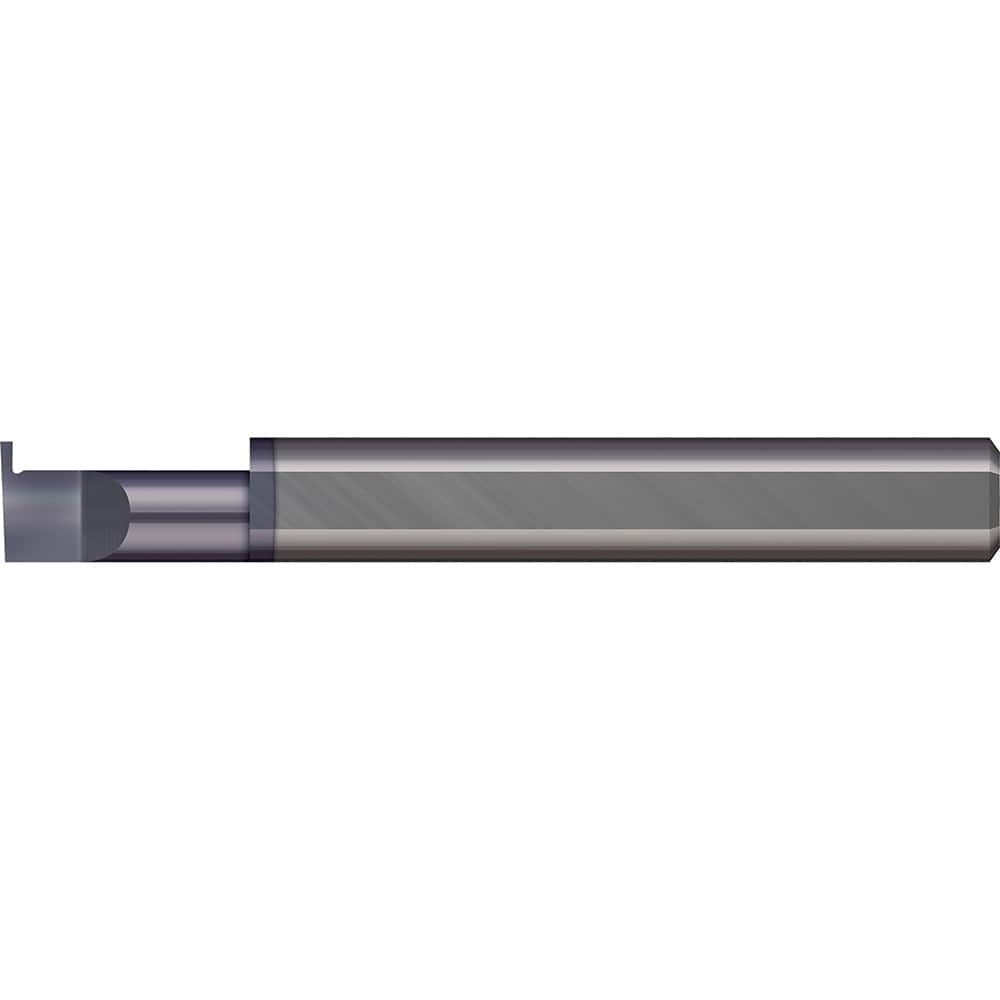 Micro 100 - Grooving Tools; Grooving Tool Type: Retaining Ring ; Material: Solid Carbide ; Shank Diameter (Decimal Inch): 0.3750 ; Shank Diameter (Inch): 3/8 ; Groove Width (Decimal Inch): 0.0460 ; Projection (Decimal Inch): 0.1000 - Exact Industrial Supply