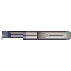 Micro 100 - Grooving Tools; Grooving Tool Type: Full Radius ; Material: Solid Carbide ; Shank Diameter (Decimal Inch): 0.5000 ; Shank Diameter (Inch): 1/2 ; Groove Width (Decimal Inch): 0.1180 ; Projection (Decimal Inch): 0.1500 - Exact Industrial Supply