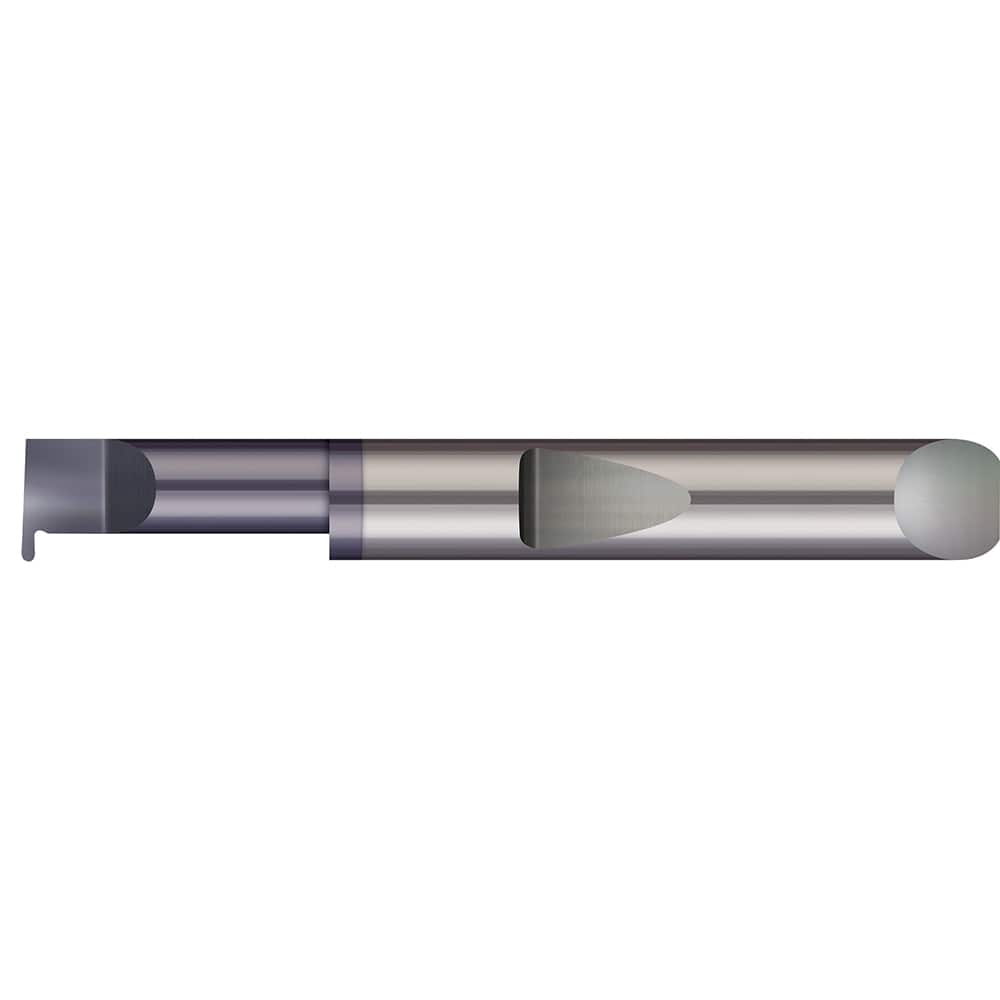 Micro 100 - Grooving Tools; Grooving Tool Type: Full Radius ; Material: Solid Carbide ; Shank Diameter (Decimal Inch): 0.3750 ; Shank Diameter (Inch): 3/8 ; Groove Width (Decimal Inch): 0.0460 ; Projection (Decimal Inch): 0.1000 - Exact Industrial Supply