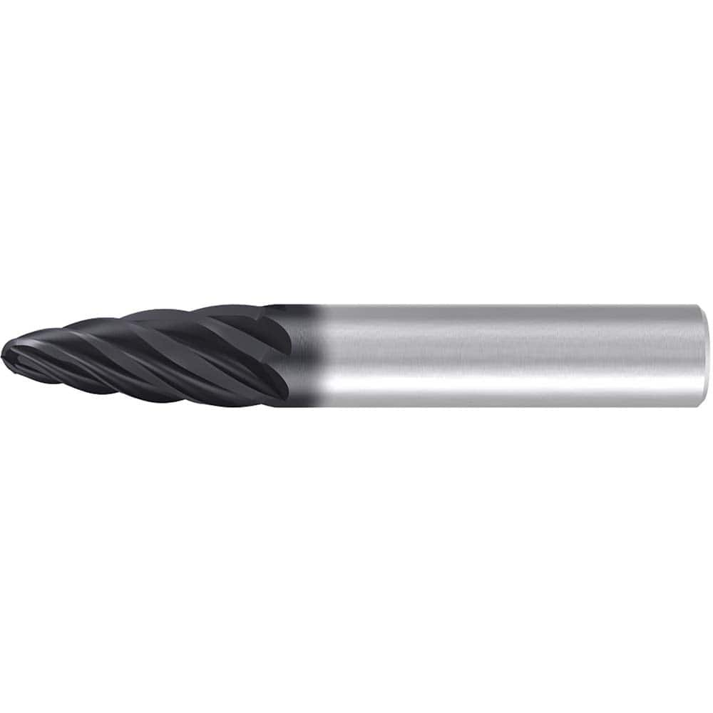 Emuge - Barrel Cutter End Mills; End Type: Circle Segment Oval Form ; Material: Solid Carbide ; Small End Diameter (mm): 4.00 ; Shank Diameter (mm): 12.0000 ; Length of Cut (mm): 28.0000 ; Length of Cut (Inch): 0 - Exact Industrial Supply