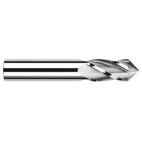 0.1094″ (7/64″) Cutter Diameter × 0.3750″ (3/8″) Length of Cut × 90° included Carbide Drill/End Mill, 4 Flutes - Exact Industrial Supply