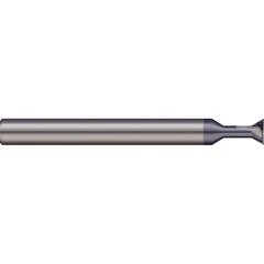 Micro 100 - 60° 1/4" Cut Diam, 1/8" Cut Width, Solid Carbide Dovetail Cutter - Exact Industrial Supply