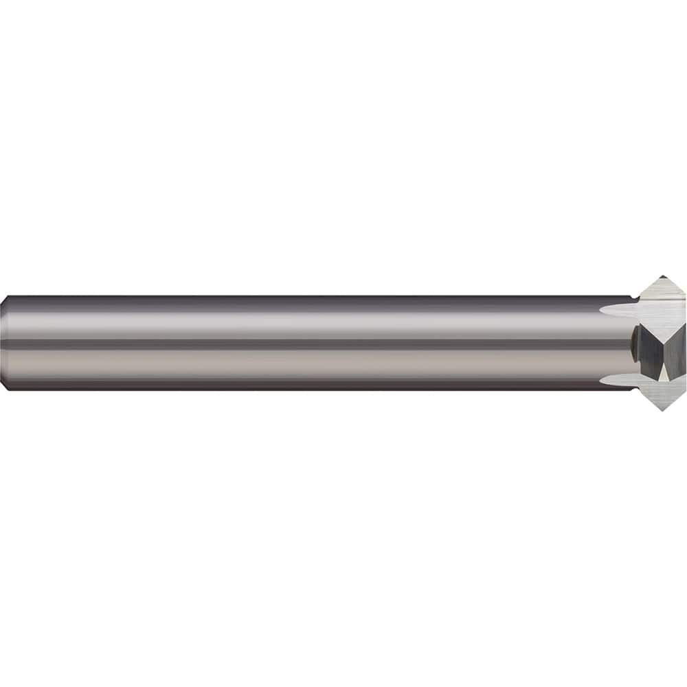 Micro 100 - 1" Diam 90° 0.188" Chamfer 7-Flute Solid Carbide Back Chamfer - Exact Industrial Supply