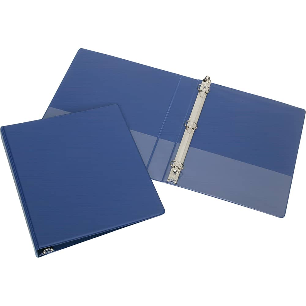 Ability One - Ring Binders; Binder Type: 3 Hole Binder ; Capacity: 3" ; Color: Blue ; Material: Vinyl ; Size: 8-1/2 x 11" - Exact Industrial Supply