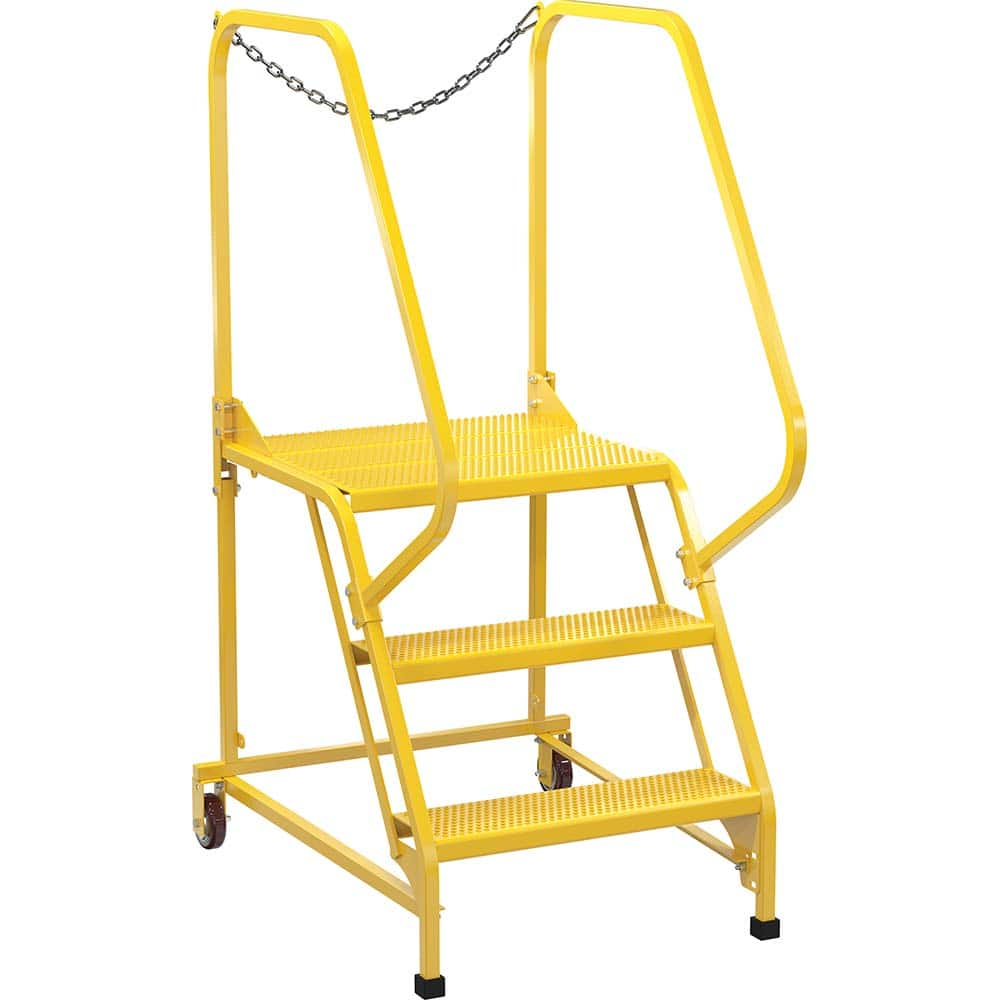 Vestil - Rolling & Wall Mounted Ladders & Platforms; Type: Maintenance Ladder ; Style: Portable Maintenance Ladder ; Number of Steps / Rungs: 3 ; Height (Inch): 60 ; Load Capacity (Lb.): 350.000 ; Base Width (Inch): 29-1/2 - Exact Industrial Supply