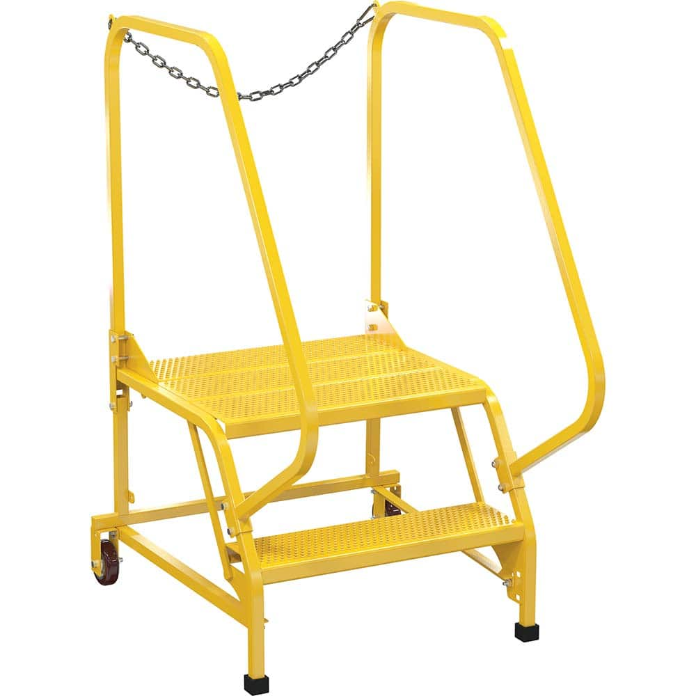 Vestil - Rolling & Wall Mounted Ladders & Platforms; Type: Maintenance Ladder ; Style: Portable Maintenance Ladder ; Number of Steps / Rungs: 2 ; Height (Inch): 50 ; Load Capacity (Lb.): 350.000 ; Base Width (Inch): 29-1/2 - Exact Industrial Supply