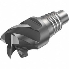 Sandvik Coromant - 10mm Mill Diam, 5.5mm LOC, 5.5mm OAL, 3 Flute Square End Mill Head - Caliber Tooling