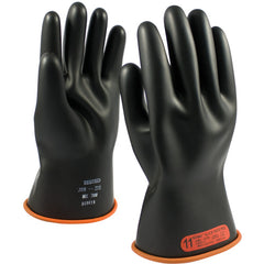 ‎155-0-11/11 - Novax - Natural Rubber Insulating Glove - Class 0 - 11″ - Black/Orange - Straight Cuff - Exact Industrial Supply