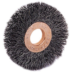 2-1/2″ Small Diameter Crimped Wire Wheel, .0118″ Steel Fill, 1/2″-3/8″ Arbor Hole - Caliber Tooling